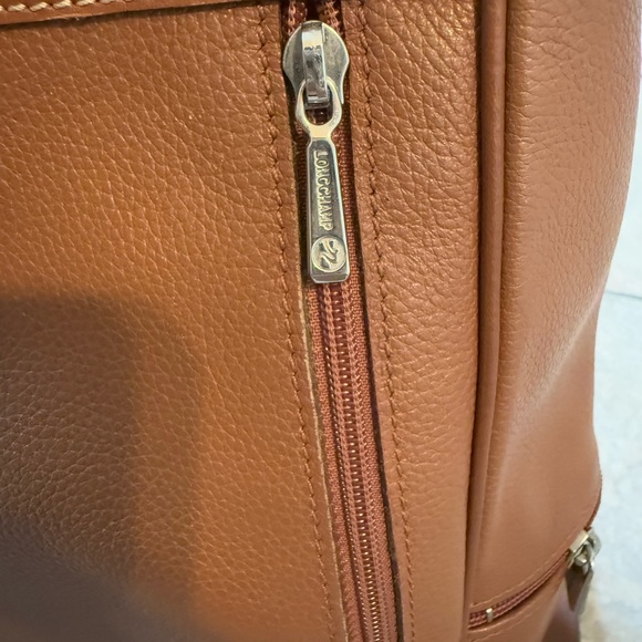 Vintage Longchamp LE FOULONNÉ BACKPACK in Caramel Leather